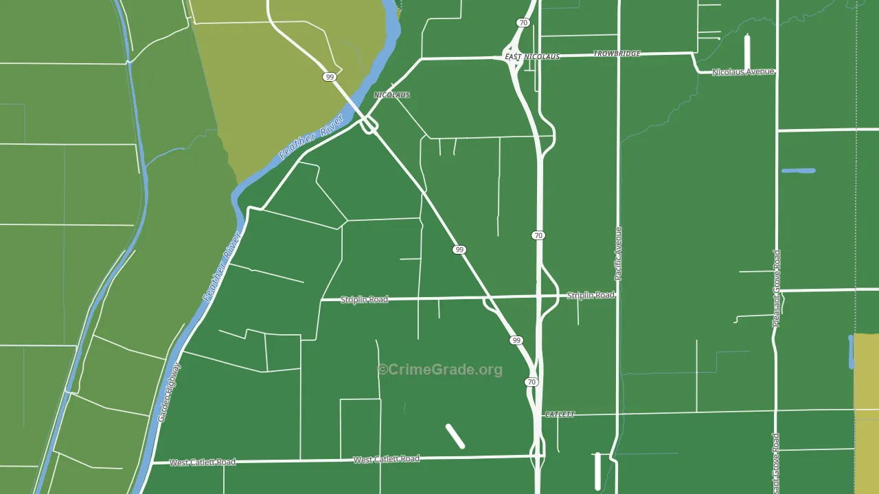 95659, CA Map of Vehicle Theft Rates