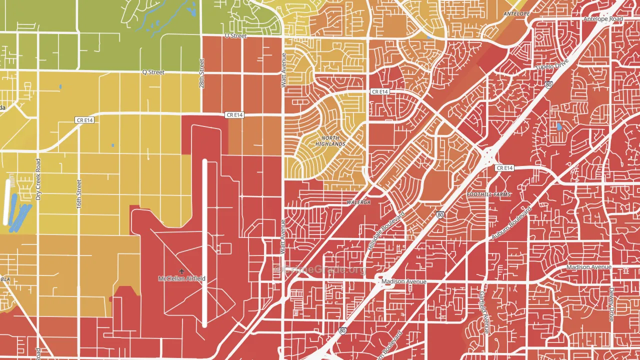 95660, CA Map of Vehicle Theft Rates