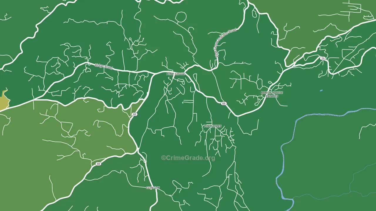 95665, CA Map of Vehicle Theft Rates
