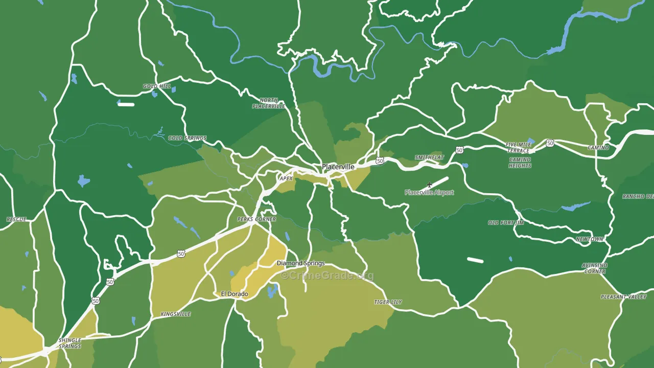 95667, CA Map of Vehicle Theft Rates