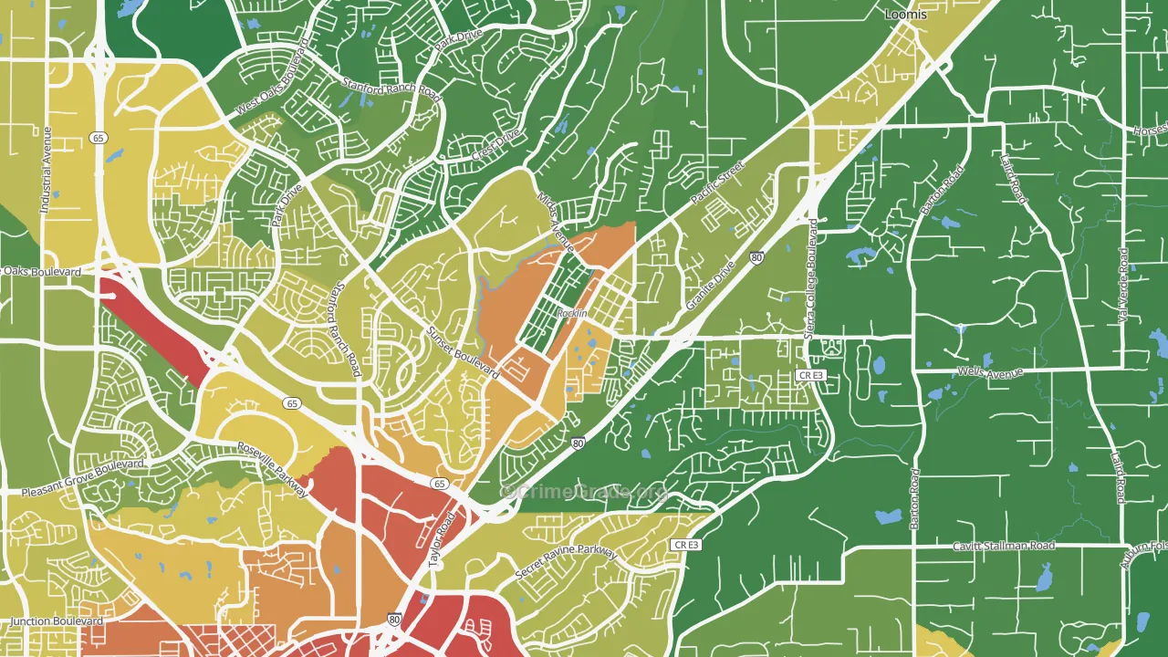 95677, CA Map of Vehicle Theft Rates