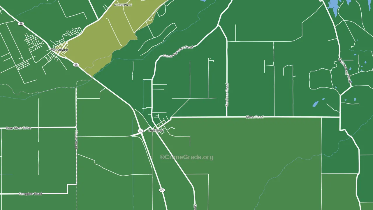 95681, CA Map of Vehicle Theft Rates