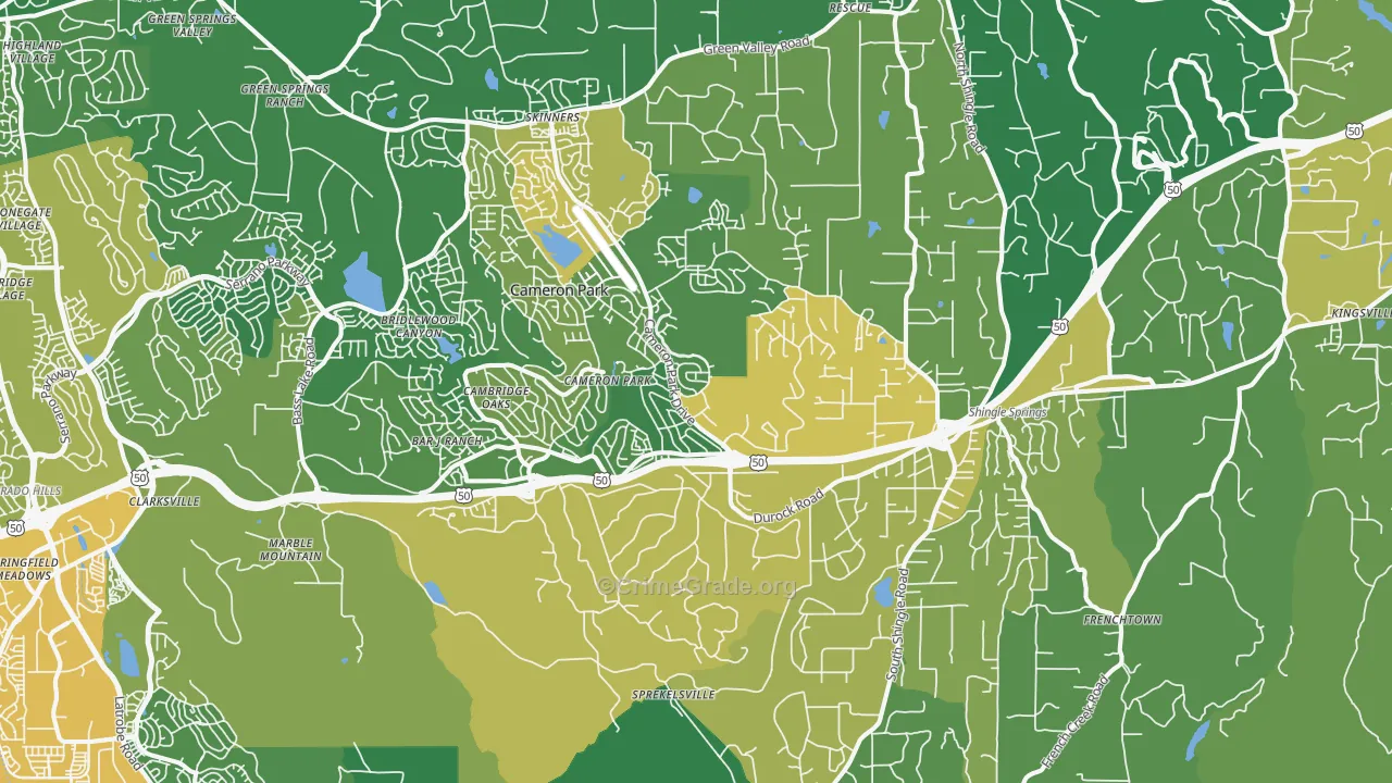 95682, CA Map of Vehicle Theft Rates