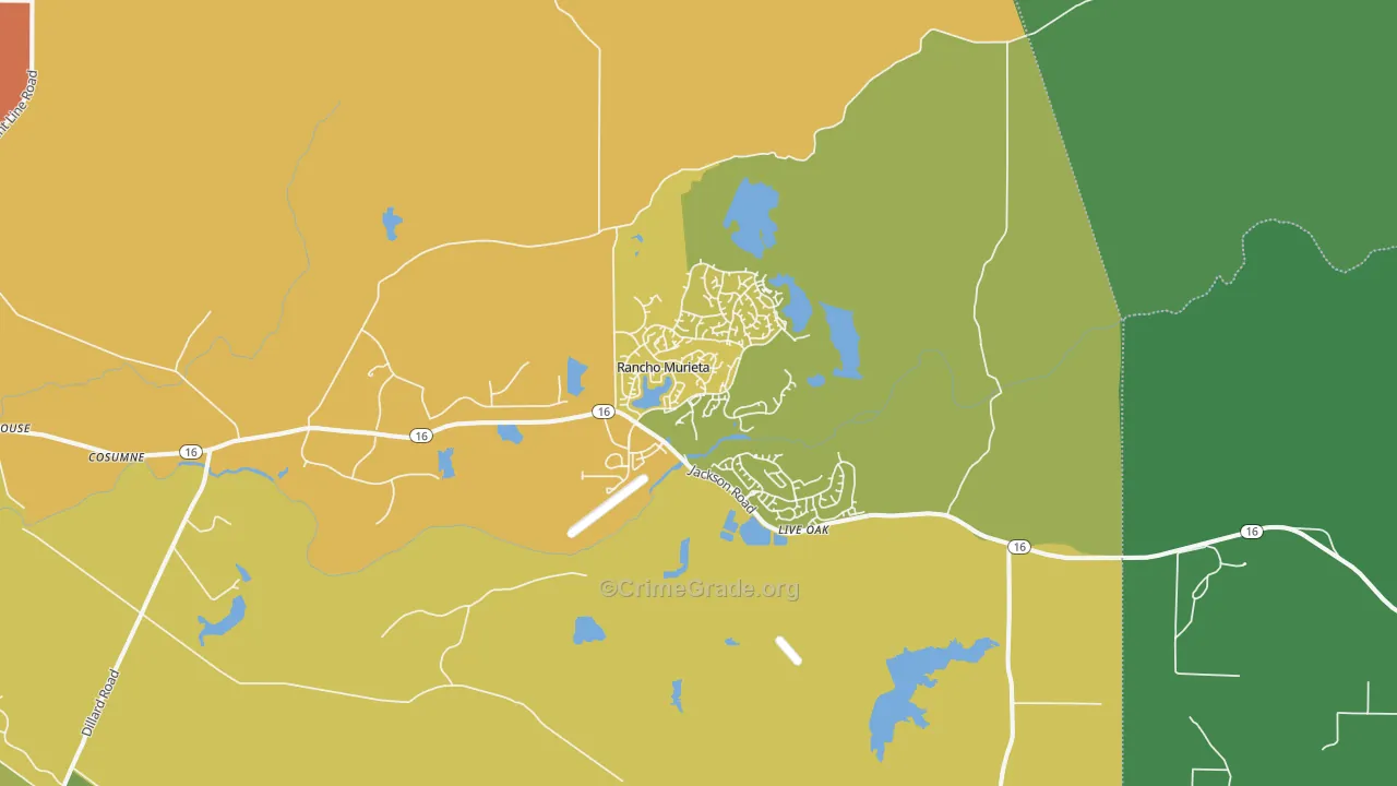 95683, CA Map of Vehicle Theft Rates