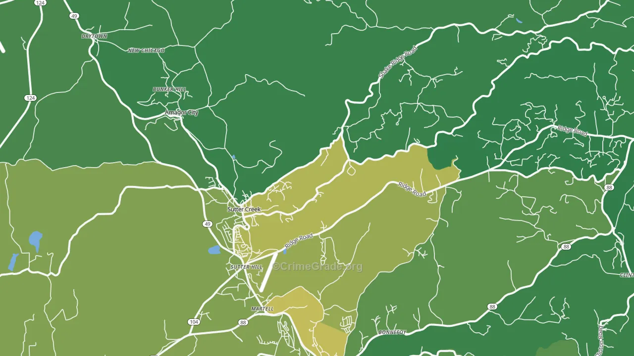 95685, CA Map of Vehicle Theft Rates