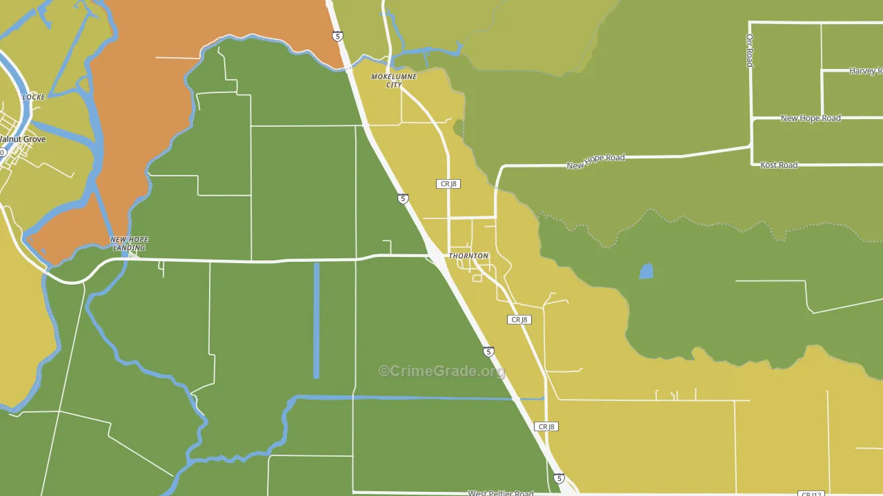 95686, CA Map of Vehicle Theft Rates