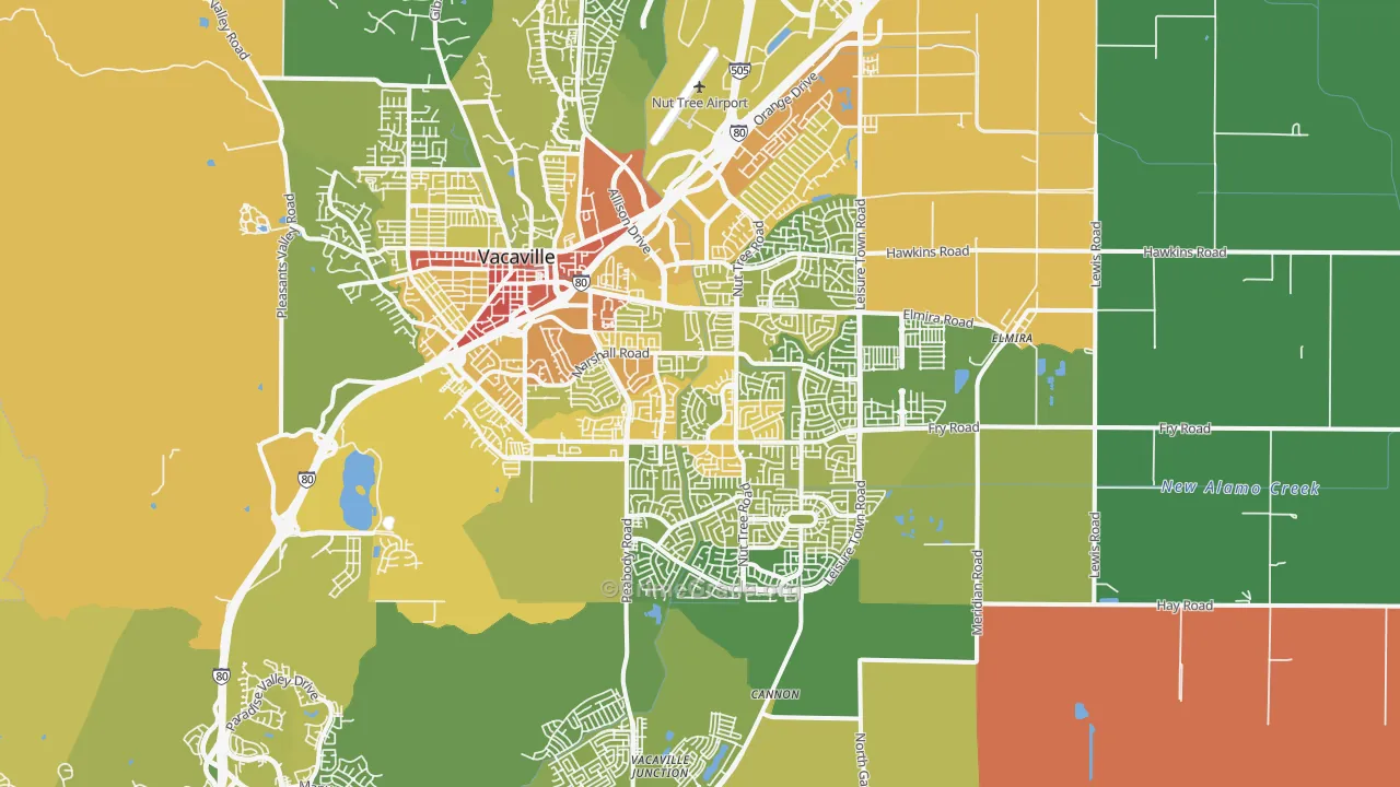 95687, CA Map of Vehicle Theft Rates