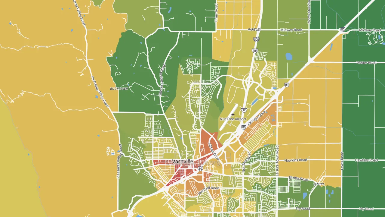 95688, CA Map of Vehicle Theft Rates
