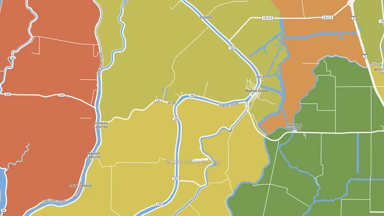 95690, CA Map of Vehicle Theft Rates