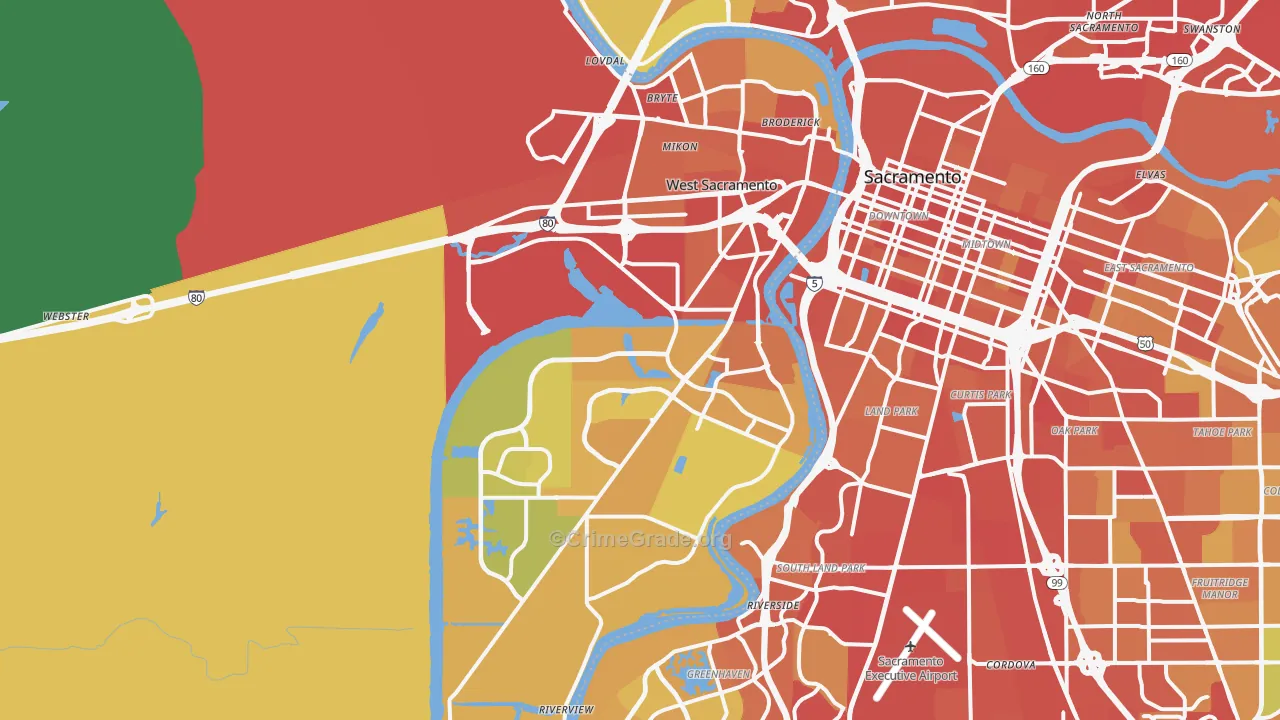 95691, CA Map of Vehicle Theft Rates