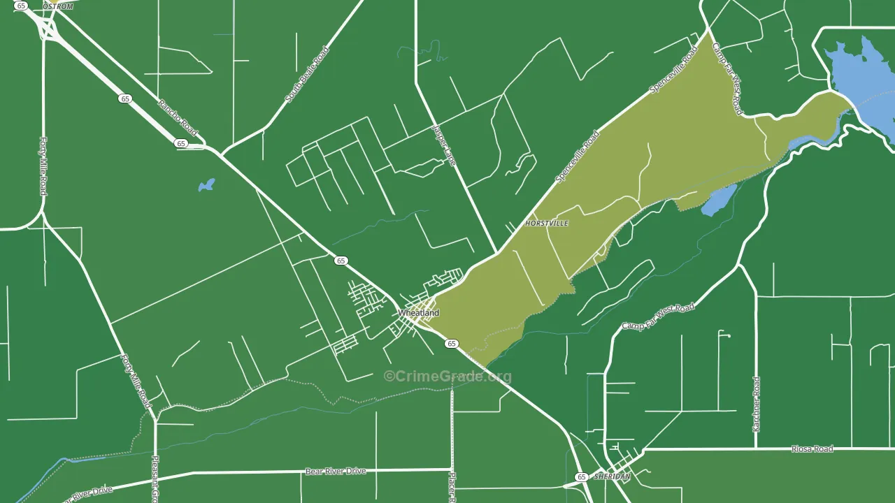95692, CA Map of Vehicle Theft Rates