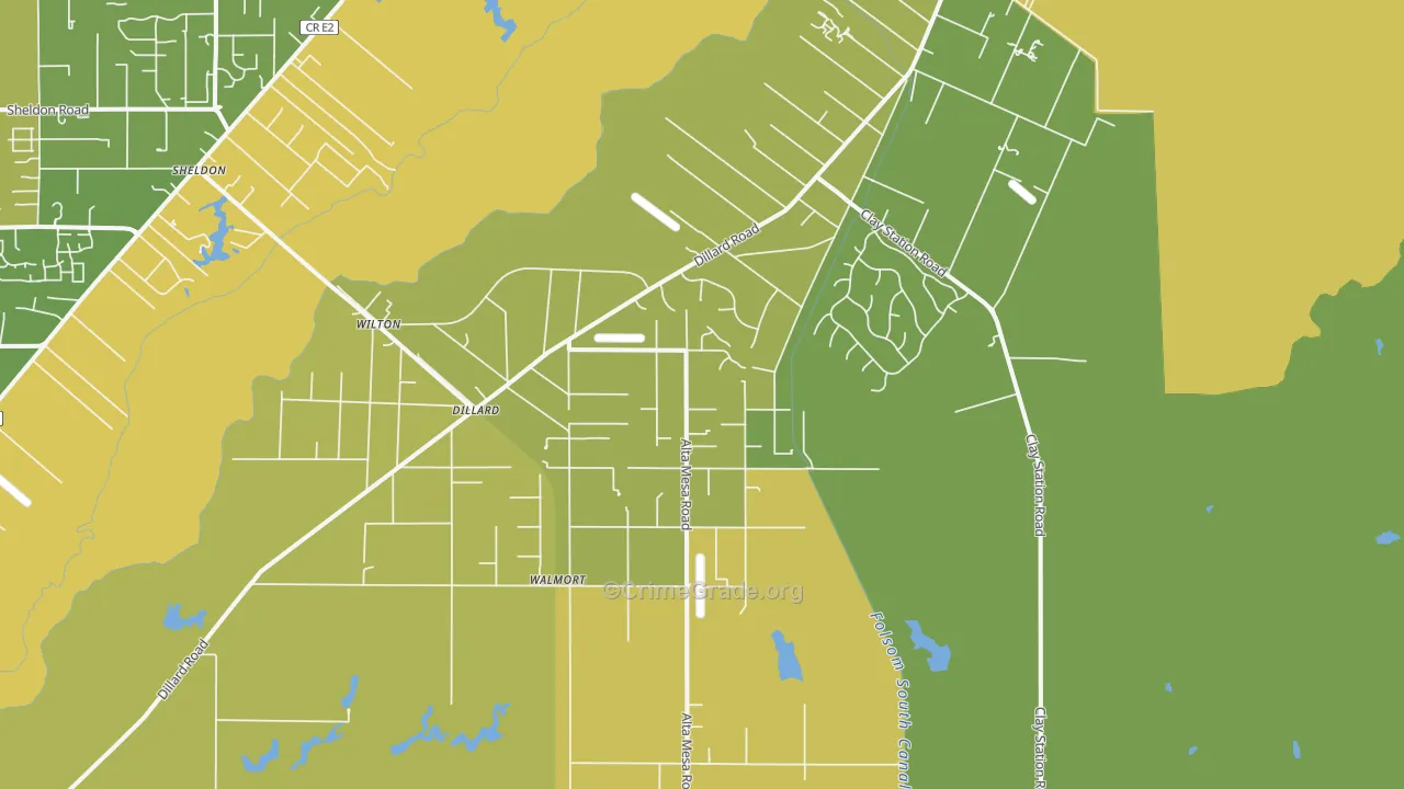 95693, CA Map of Vehicle Theft Rates