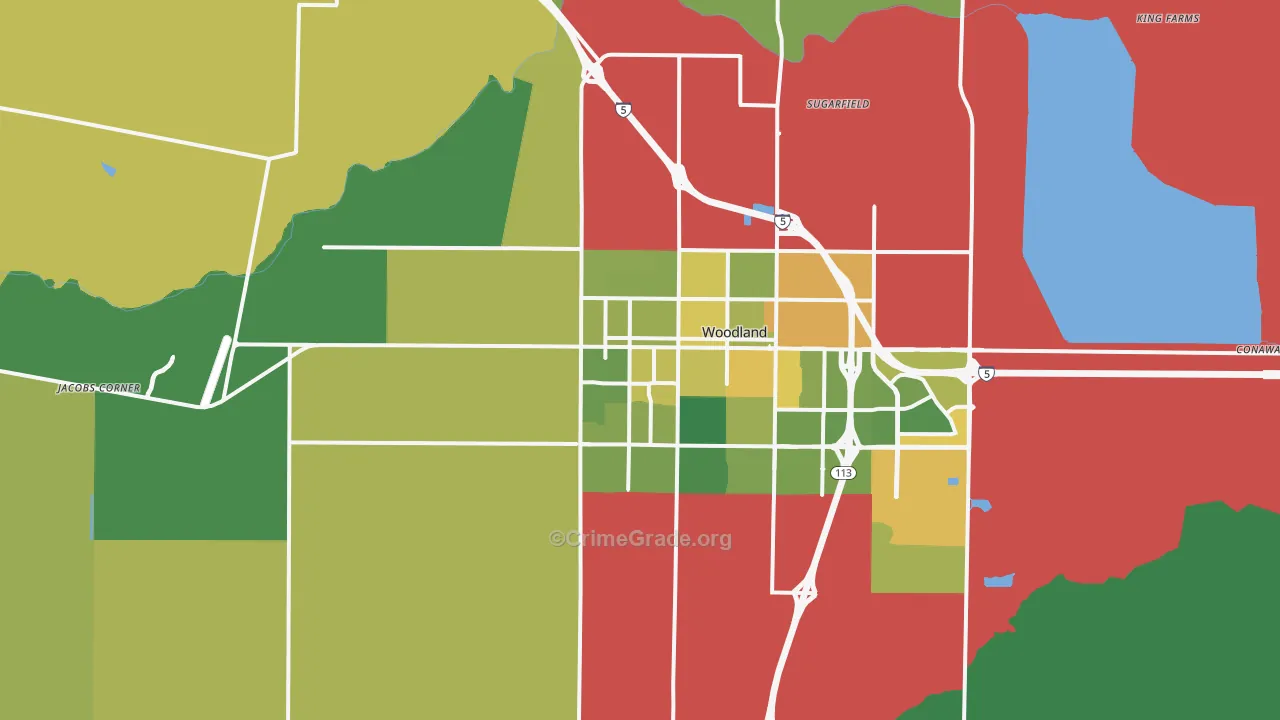 95695, CA Map of Vehicle Theft Rates