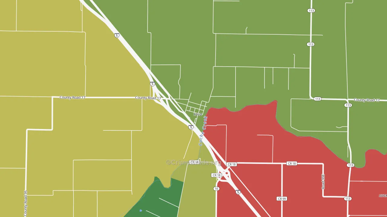 95697, CA Map of Vehicle Theft Rates