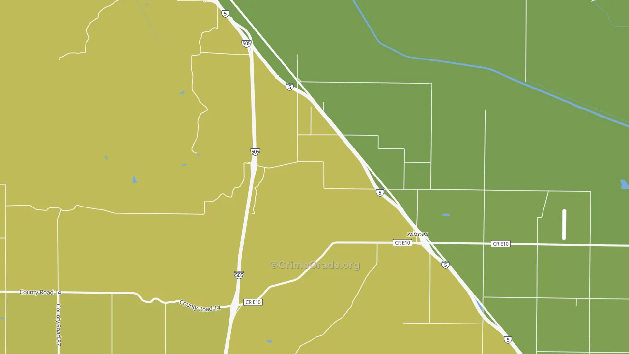 95698, CA Map of Vehicle Theft Rates