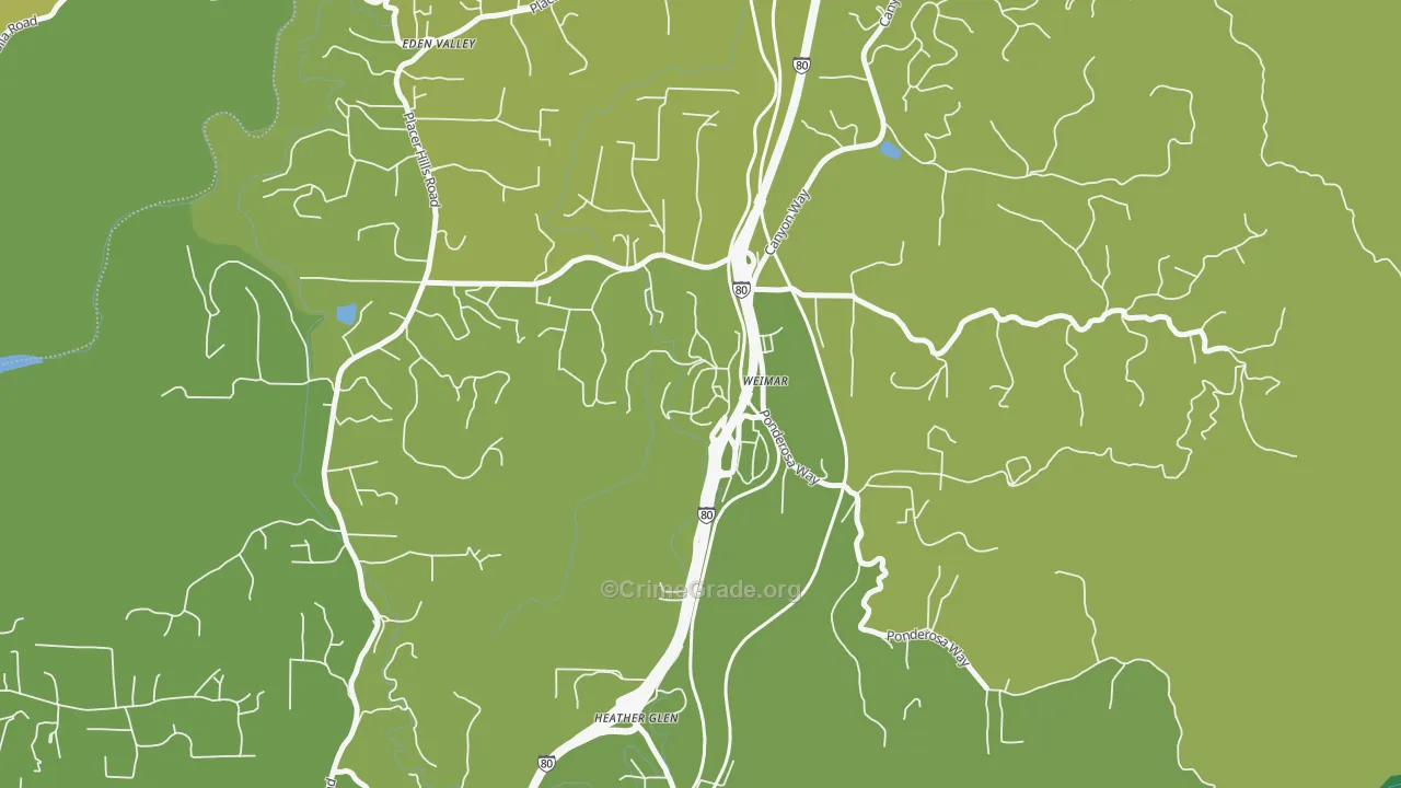 95736, CA Map of Vehicle Theft Rates