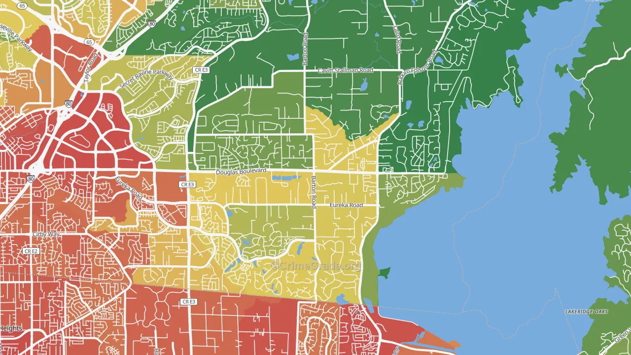 95746, CA Map of Vehicle Theft Rates