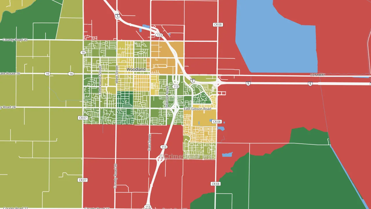 95776, CA Map of Vehicle Theft Rates