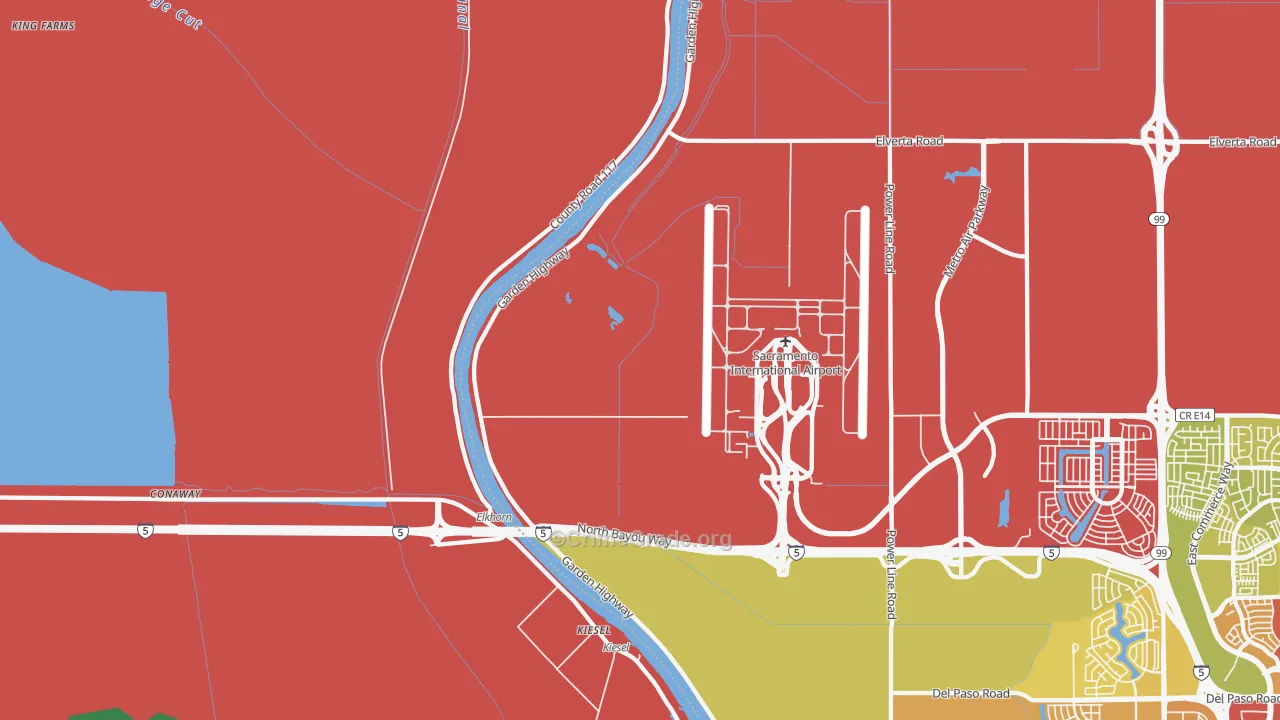 95837, CA Map of Vehicle Theft Rates
