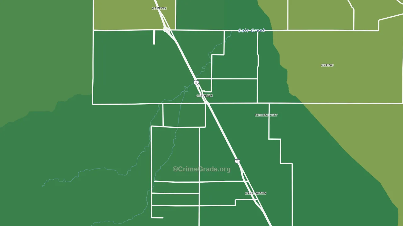 95912, CA Map of Vehicle Theft Rates