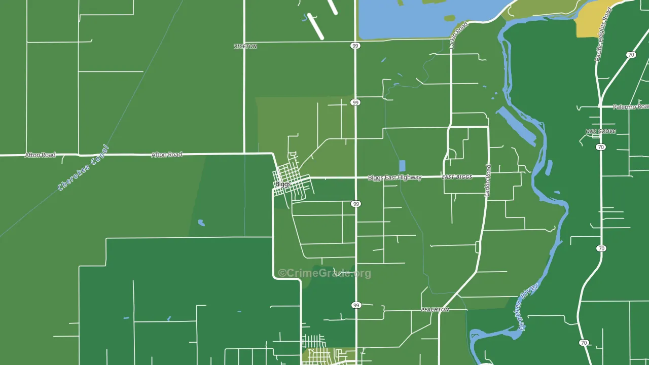 95917, CA Map of Vehicle Theft Rates
