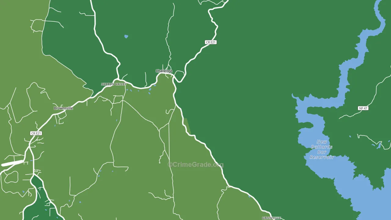 95925, CA Map of Vehicle Theft Rates