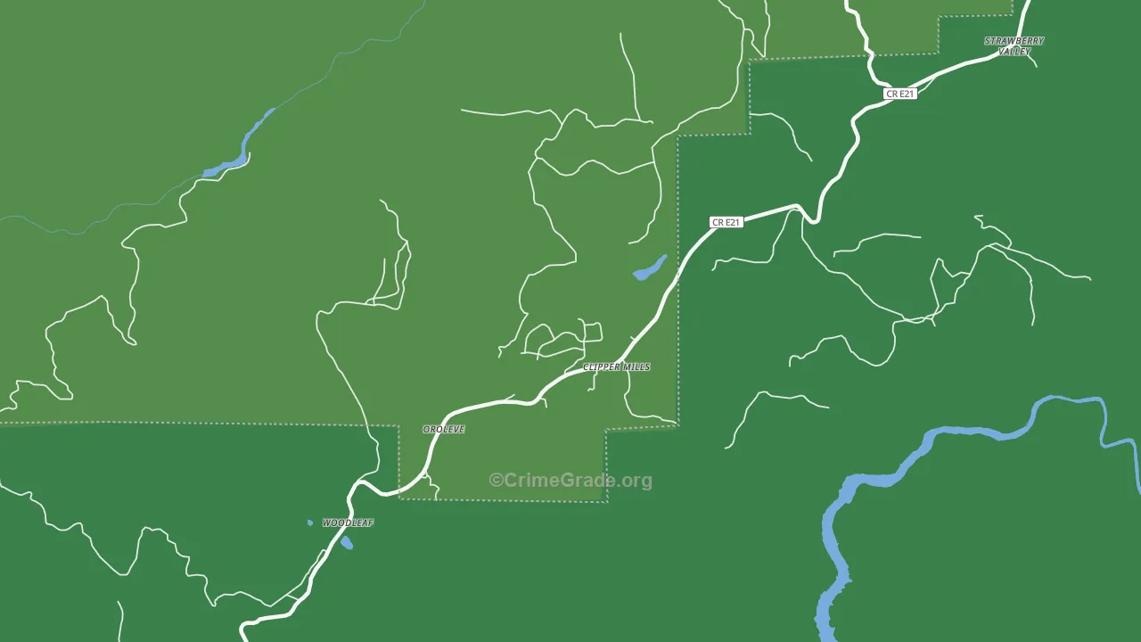 95930, CA Map of Vehicle Theft Rates