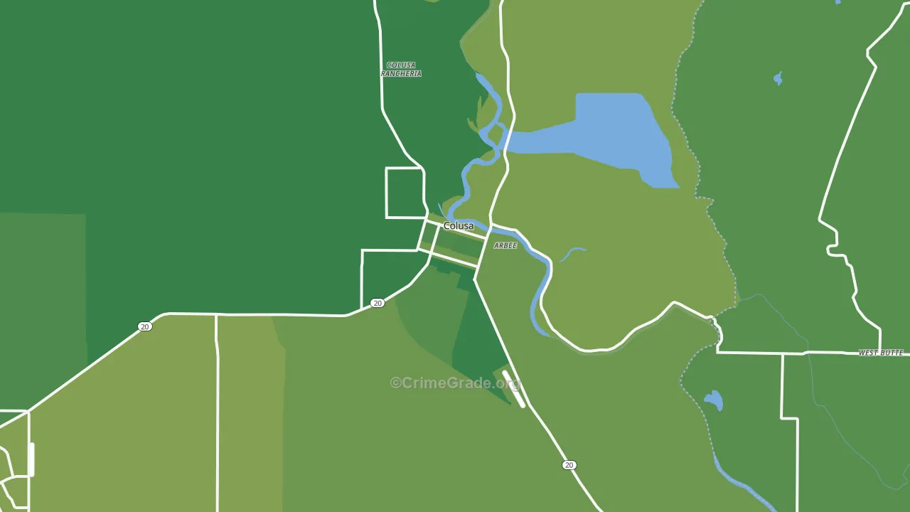 95932, CA Map of Vehicle Theft Rates