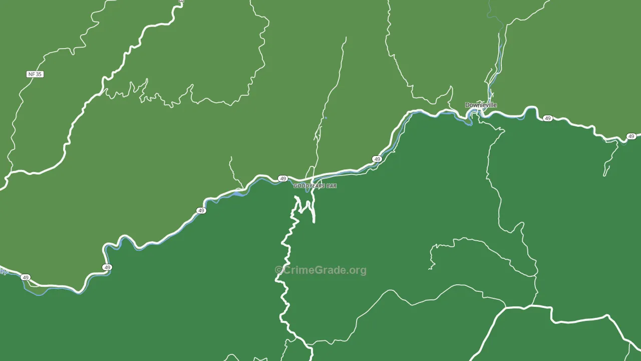 95944, CA Map of Vehicle Theft Rates