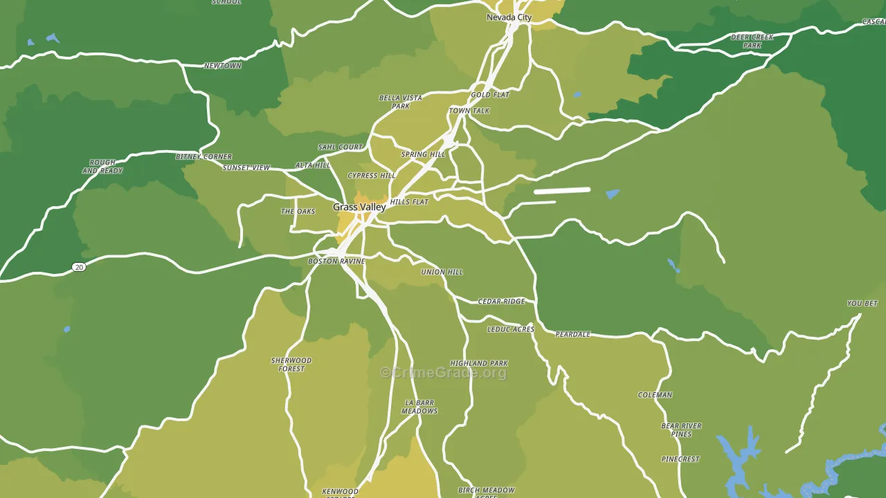 95945, CA Map of Vehicle Theft Rates
