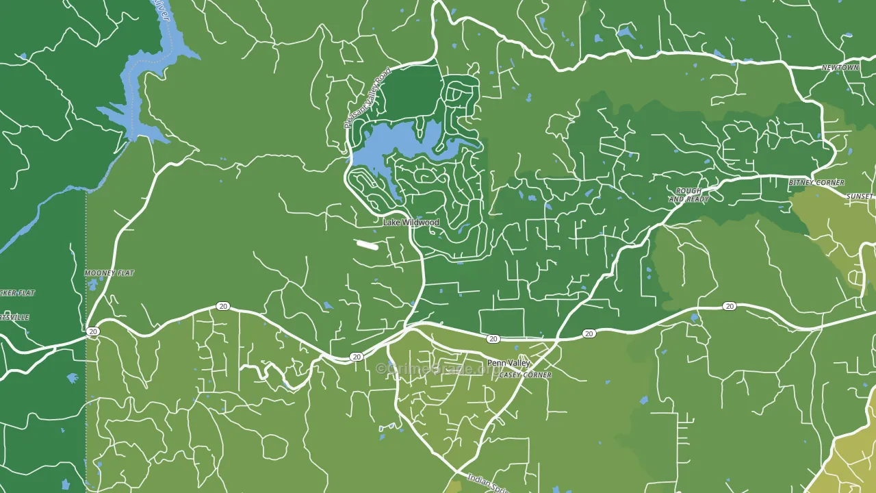 95946, CA Map of Vehicle Theft Rates