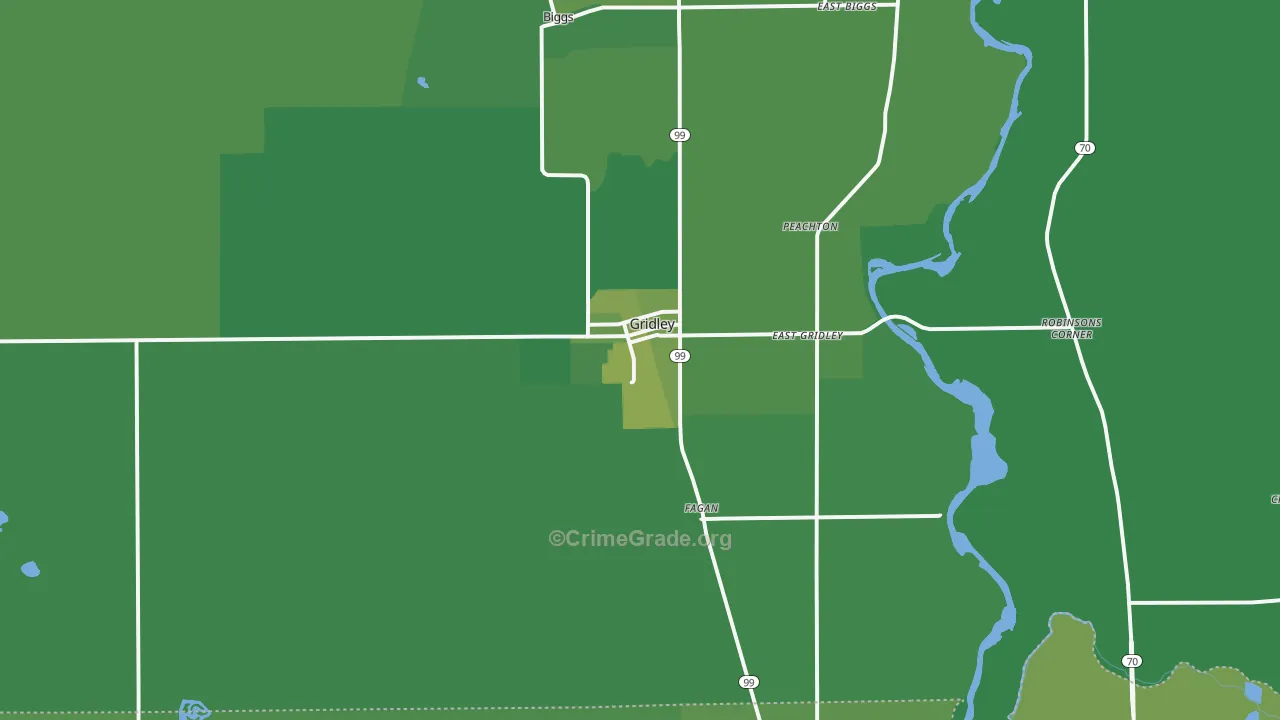 95948, CA Map of Vehicle Theft Rates