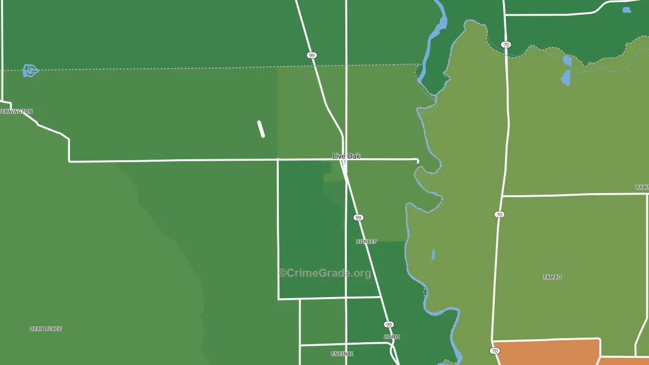 95953, CA Map of Vehicle Theft Rates