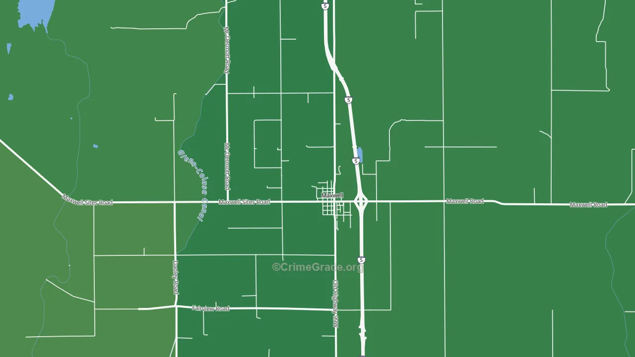 95955, CA Map of Vehicle Theft Rates