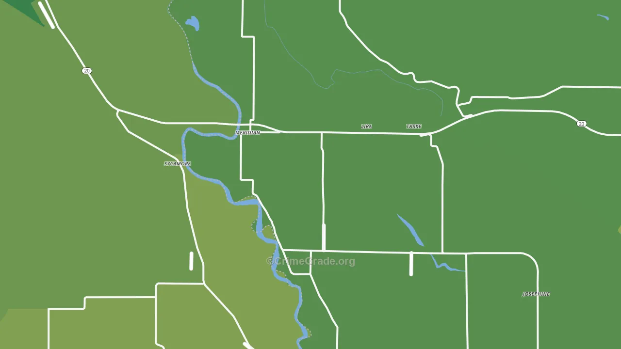 95957, CA Map of Vehicle Theft Rates