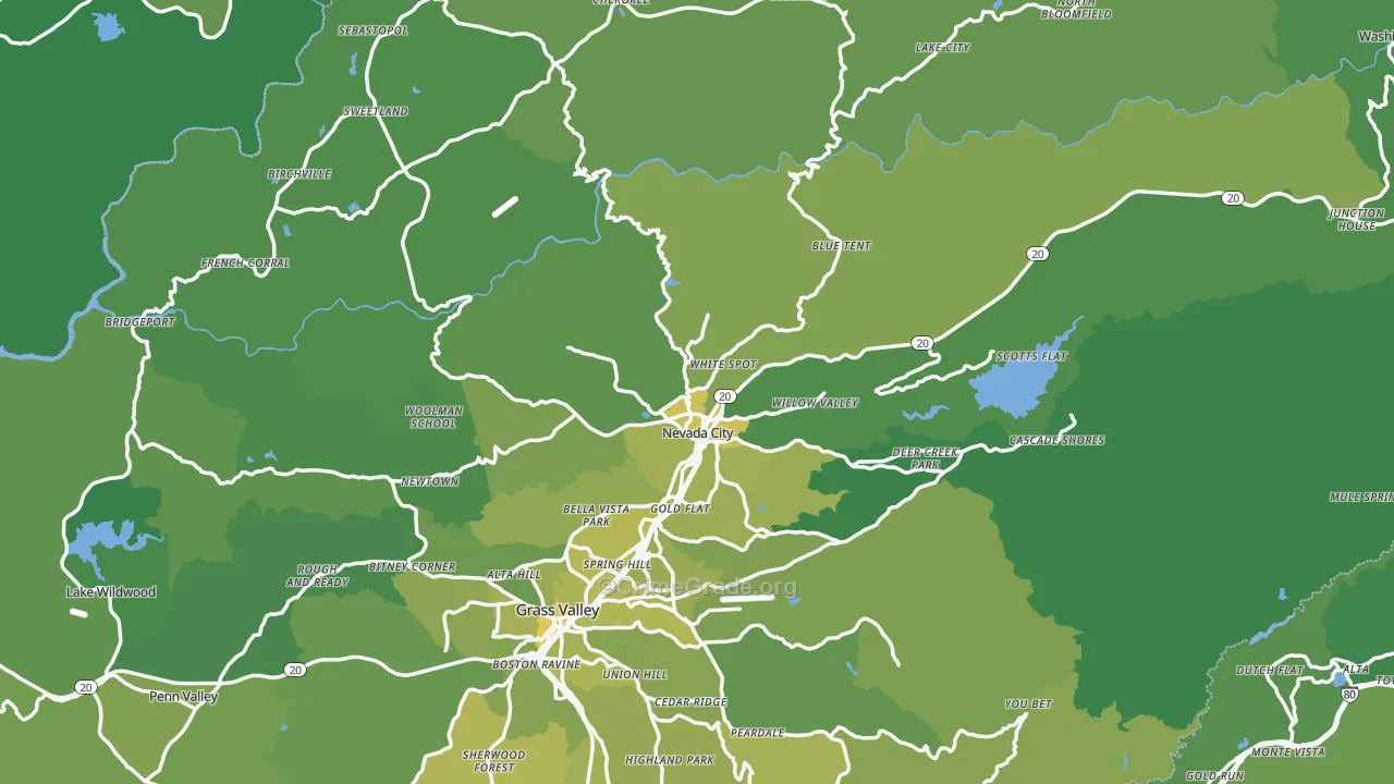 95959, CA Map of Vehicle Theft Rates