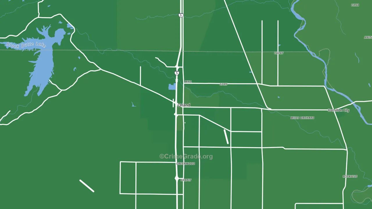 95963, CA Map of Vehicle Theft Rates