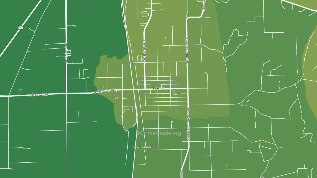 95968, CA Map of Vehicle Theft Rates