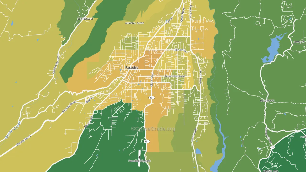 95969, CA Map of Vehicle Theft Rates