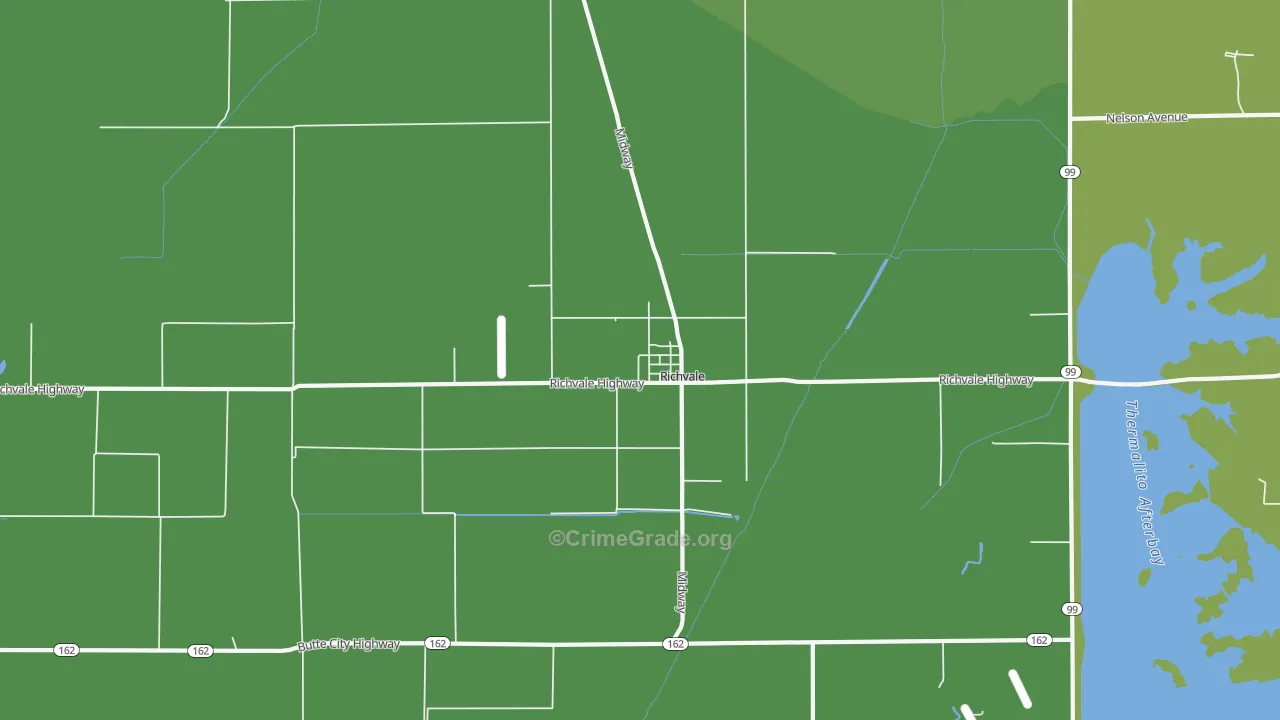 95974, CA Map of Vehicle Theft Rates