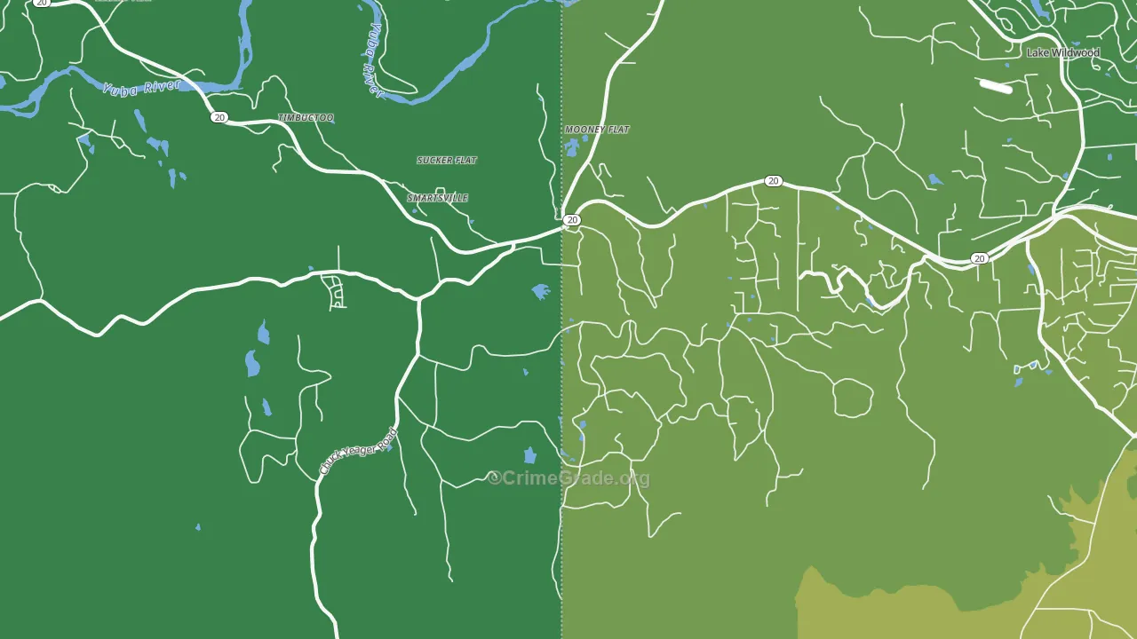 95977, CA Map of Vehicle Theft Rates