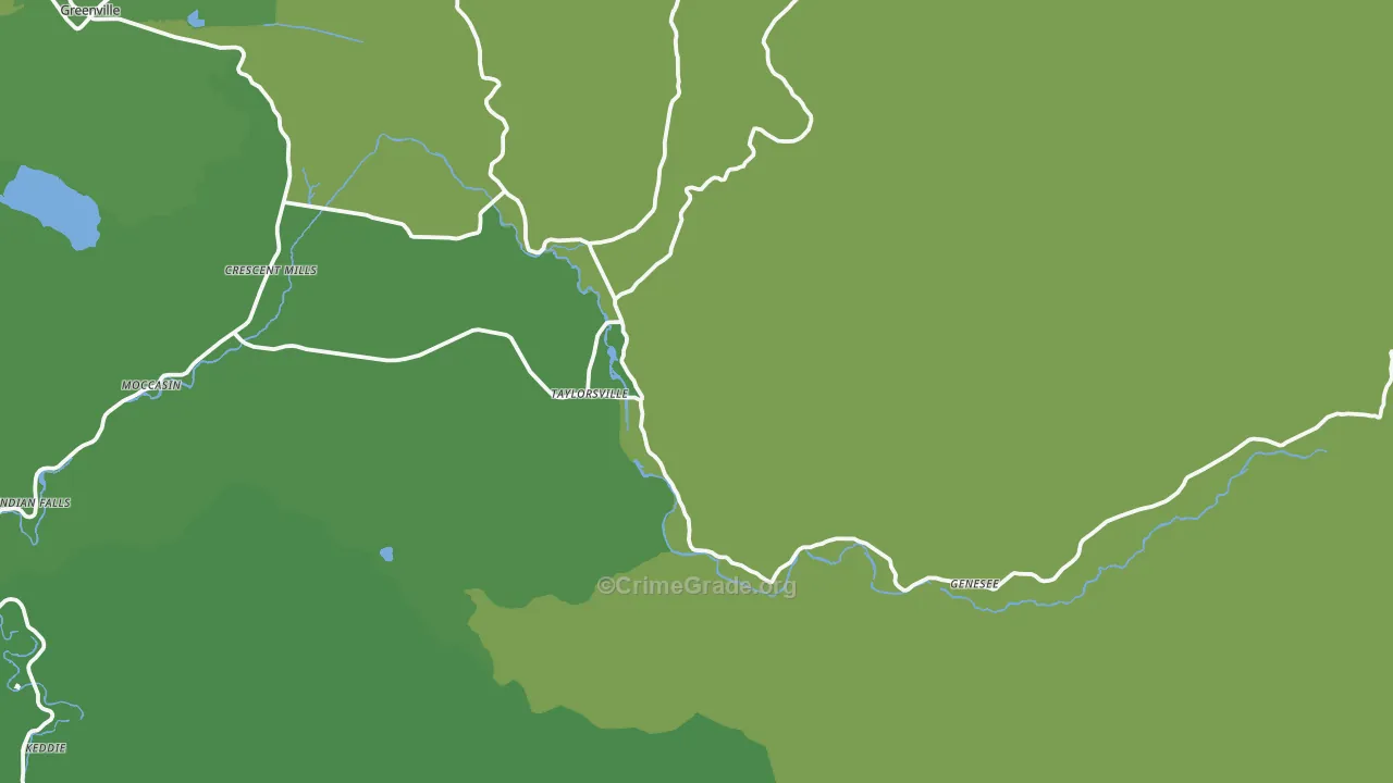 95983, CA Map of Vehicle Theft Rates