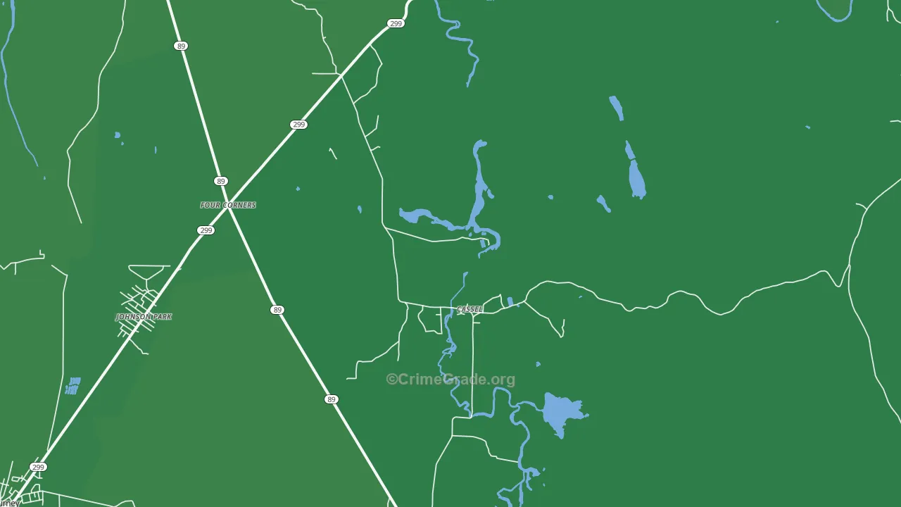 96016, CA Map of Vehicle Theft Rates