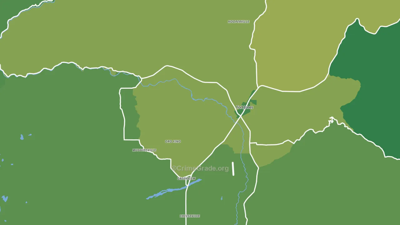 96032, CA Map of Vehicle Theft Rates