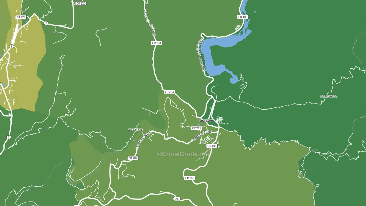 96052, CA Map of Vehicle Theft Rates