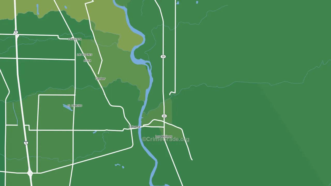 96055, CA Map of Vehicle Theft Rates