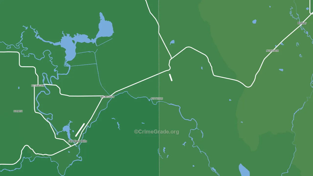 96056, CA Map of Vehicle Theft Rates