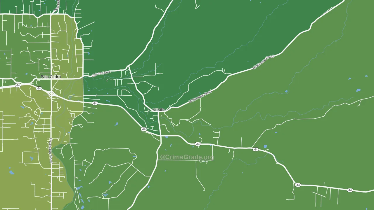96062, CA Map of Vehicle Theft Rates