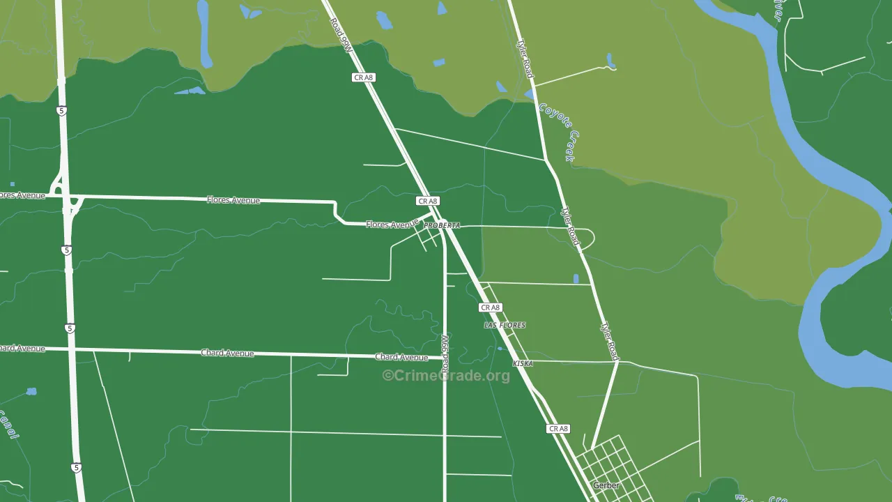 96078, CA Map of Vehicle Theft Rates