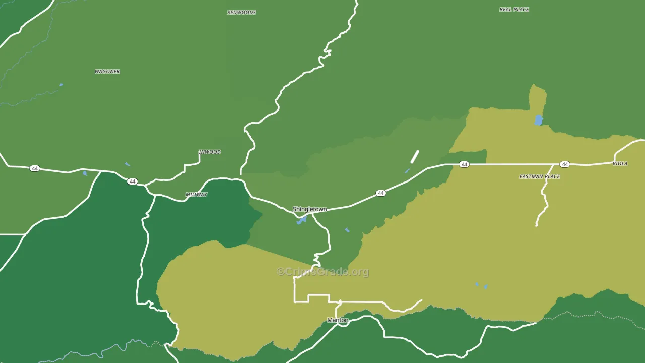 96088, CA Map of Vehicle Theft Rates